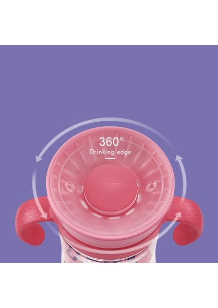 Bc Babycare 260 ml Bebek Bardak Döndürülebilir Sihirli Kupası Çocuk Sızdırmaz 360 ° Içme Su Şişesi Ergonomik Kolu Kupası Bpa Ücretsiz | Kupalar (Colo Gül) (Yurt Dışından)
