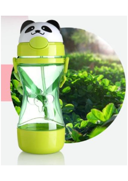 450 ml Bebek Çocuk Saman Fincan Içecek Su Kupası Kolu ile Sevimli Su Suyu Eğitim Şişesi Çocuk Bardak Çocuk Hediye | Kolu ile Kupası | Bebek Içme Kupası (Yeşil) ile Kupası (Yurt Dışından)