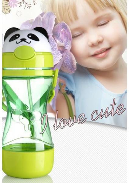 450 ml Bebek Çocuk Saman Fincan Içecek Su Kupası Kolu ile Sevimli Su Suyu Eğitim Şişesi Çocuk Bardak Çocuk Hediye | Kolu ile Kupası | Bebek Içme Kupası (Yeşil) ile Kupası (Yurt Dışından)