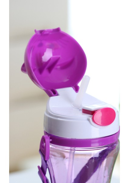 450 ml Bebek Çocuk Saman Fincan Içecek Su Kupası Kolu ile Sevimli Su Suyu Eğitim Şişesi Çocuk Bardak Çocuk Hediye | Kolu ile Kupası | Bebek Içme Kupası (Mor) ile Kupası (Yurt Dışından)