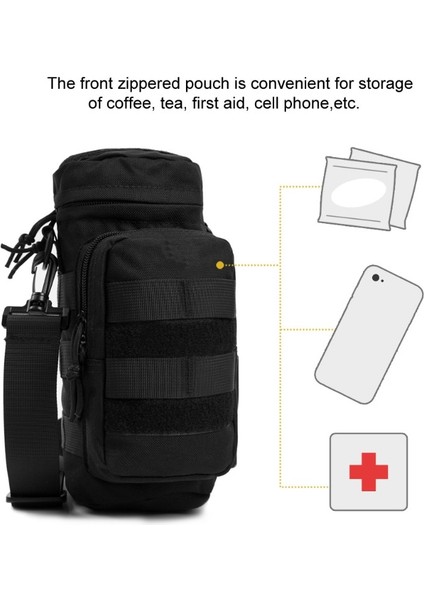 Taktik Su Şişesi Kılıfı Spor Şişeleri Su Şişesi Tutucu Çanta Omuz Askısı ile | Askı Kayışı | Askı Tacticalstrap Omuz (Yurt Dışından)