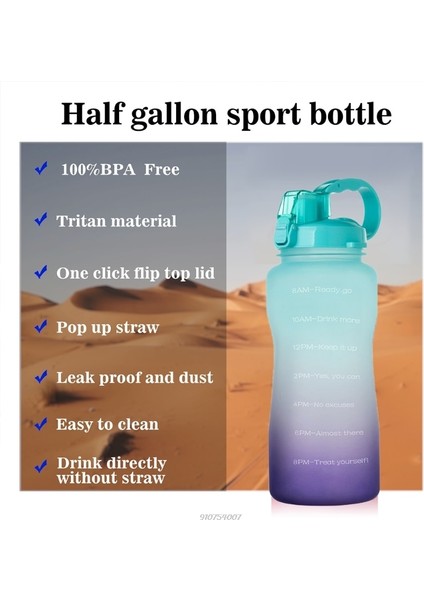 3.8 Liter Su Şişesi Bpa Ücretsiz Büyük Ilham Spor Su Şişesi Sızdırmaz Sızdırmaz | Spor Şişeleri (Yurt Dışından)