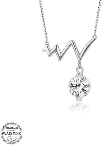 Swarovski Taşlı Gümüş Ritim Bayan Kolye