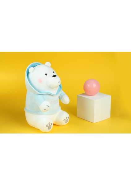 We Bare Bears Kapşonlu Peluş Oyuncak(Ice-Bear)