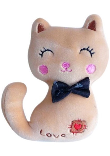 2 Adet 12 cm Kedi Peluş Oyuncak - Turuncu (Yurt Dışından)