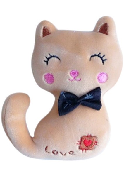 2 Adet 12 cm Kedi Peluş Oyuncak - Turuncu (Yurt Dışından)