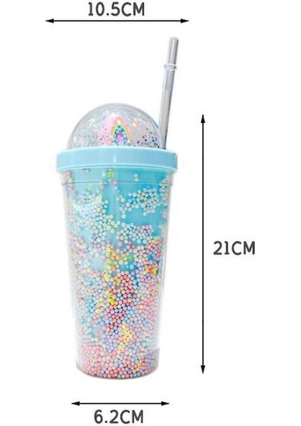 Saman ve Kapaklı Yetişkinler Için Seyahat Bardakları Su Şişesi Seyahat Buz Kullanımlık Plastik Kupası (Glitter Mor) (Yurt Dışından) fiyatları