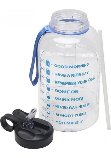 2.2l Spor Su Şişesi Motive Edici Zaman Işaretleyici (Şeffaf) (Yurt Dışından) fırsatları