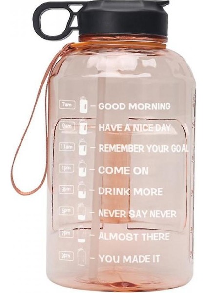 2.2l Spor Su Şişesi Motive Edici Zaman Işaretleyici (Turuncu) (Yurt Dışından) fiyatları