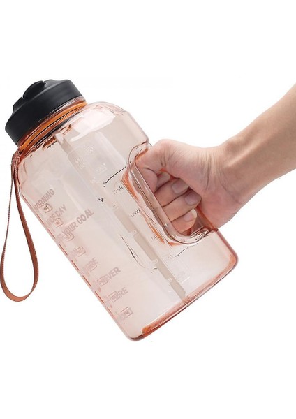 2.2l Spor Su Şişesi Motive Edici Zaman Işaretleyici (Turuncu) (Yurt Dışından) modelleri