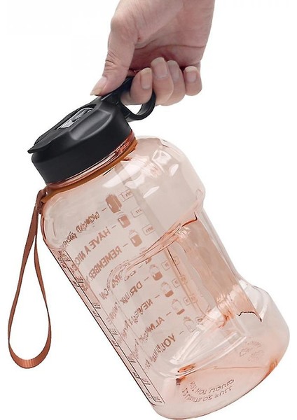 2.2l Spor Su Şişesi Motive Edici Zaman Işaretleyici (Turuncu) (Yurt Dışından) fırsatları