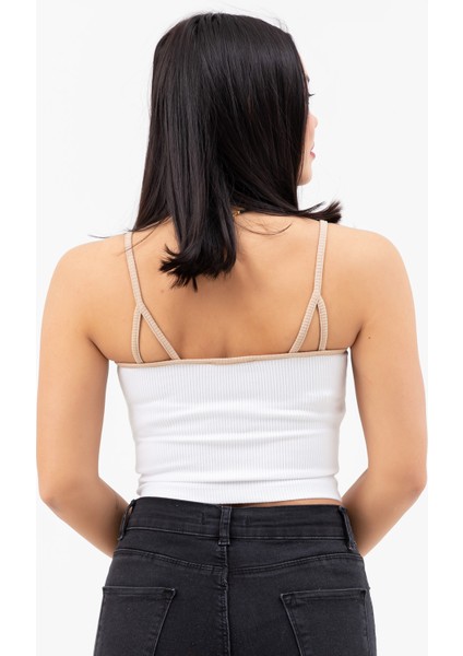 Fermuarlı Crop Atlet