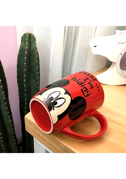 500 Mlkartoon Seramik Su Fincan Kahve Süt Çay Kupa Ev Ofis Koleksiyonu Bardaklar Kadın Kız Hediyeler | Kupalar (Kırmızı Fare Kupası) (Yurt Dışından) fiyatları