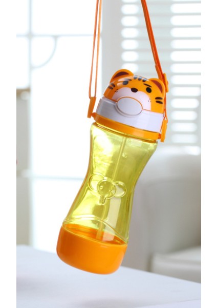 450 ml Bebek Çocuk Saman Fincan Içecek Su Kupası Kolu ile Sevimli Su Suyu Eğitim Şişesi Çocuk Bardak Çocuk Hediye | Kolu Kupası | Bebek Içme Kupası (Sarı) (Yurt Dışından)