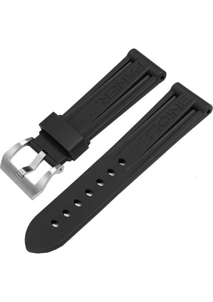 Siyah Watch Band Silikon Kauçuk Saat Band Panerai Kayışı Araçları Için Fit Iğne Toka Araçları | Bantları Izle (Yurt Dışından)