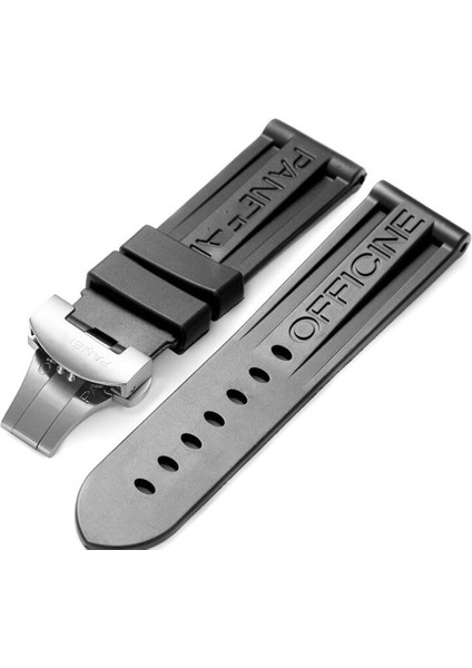 Siyah Watch Band Silikon Kauçuk Saat Band Panerai Kayışı Araçları Için Fit Iğne Toka Araçları | Bantları Izle (Yurt Dışından) fırsatları