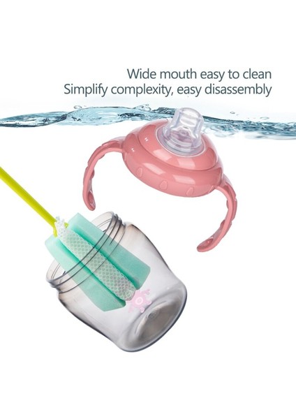 Bebek Yumuşak Ağız Sippy Kupası Sızdırmaz Güvenlik Şişesi Bebek Eğitim Içme Şişeleri Bardak Su Süt Şişesi 260 ml | Kupalar (Pembe) (Yurt Dışından)
