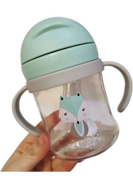 300 ml Çocuk Karikatür Bebek Ölçekli Saman Fincan Antica Boğulma Bebek Kolu Dayanıklı Düşen Su Şişesi Top Öğrenme Içecek Kupası | Kupalar (Yeşil) (Yurt Dışından)