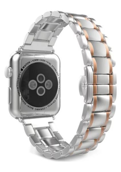 Paslanmaz Çelik Kayış Apple Watch Uyumlu Band Kelebek Metal Bağlantı Bilezik Band IWatch Uyumlu | Watch Uyumlu Bands (Yurt Dışından) modelleri
