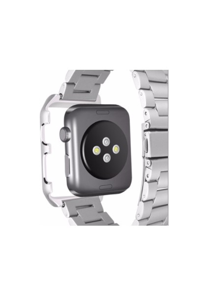 Paslanmaz Çelik Kayış + Kılıf Apple Watch Uyumlu Band Metal Bilezik Tampon Çerçeve Kapak Için IWatch Uyumlu Bant | Watch Uyumlu Bands (Yurt Dışından) modelleri