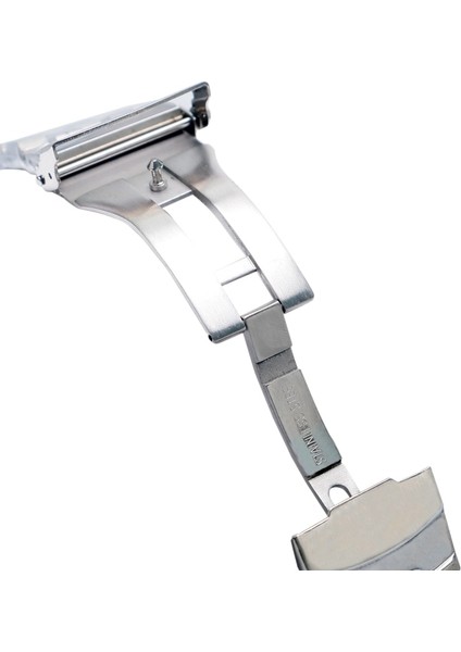 20MM Gümüş Paslanmaz Çelik Katı Bağlantı Watch Band Askı Katlanır Toka Güvenlik Erkekler ile Değiştirme Toka Kolye | Toka Magneticclasp Yüzükler (Yurt Dışından)