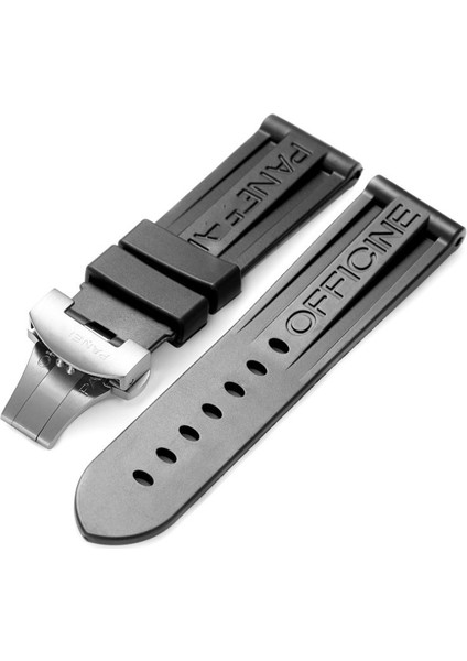 Siyah Watch Band Silikon Kauçuk Saat Bant Değiştirme Panerai Kayışı Ücretsiz Araçlar Için Pin Toka | Izle Bantları (Yurt Dışından)
