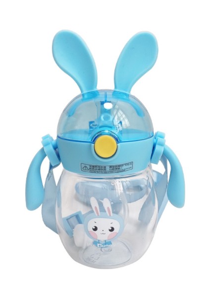 240 ml Bebek Çocuk Güzel Kupası Yürüyor Bebek Karikatür Çocuk Kolu ile Saman Şişe Içme Öğrenin Yenidoğan Tritan Sippy Cup | Bardaklar (Mavi) (Yurt Dışından)