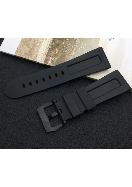 Siyah Watch Band Silikon Kauçuk Saat Bant Değiştirme Panerai Kayışı Ücretsiz Araçlar Için Pin Toka | Izle Bantları (Yurt Dışından)