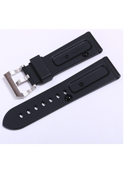 Siyah Watch Band Silikon Kauçuk Saat Bant Değiştirme Panerai Kayışı Ücretsiz Araçlar Için Pin Toka | Izle Bantları (Yurt Dışından)
