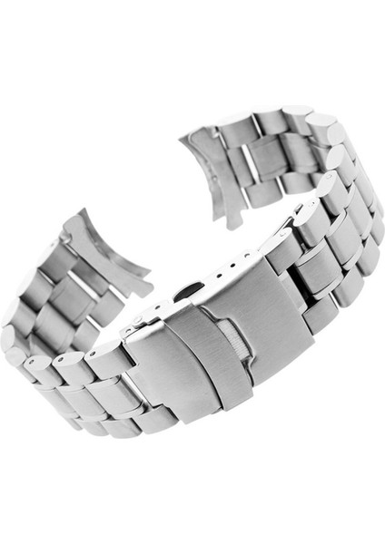 Watch Band Paslanmaz Çelik Kavisli End Saat Kayışı Kelebek Toka Bileklik Kayışı | Bantlar Izle (Yurt Dışından)