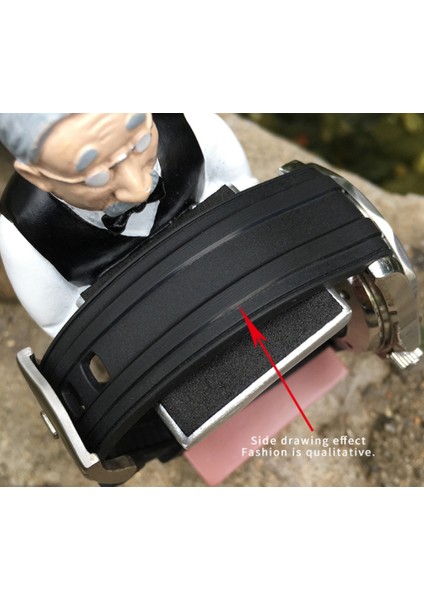 Omega Seamaster Için Saat Kayışı Değiştirme Kavisli Sonucu Florlu Kauçuk Silikon Watch Band Paslanmaz Çelik Toka | Izle Bantları (Yurt Dışından)