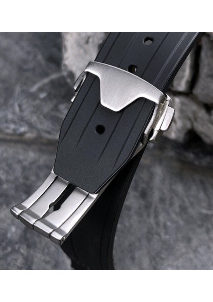 Kauçuk Kayış Silikon Siyah Watch Band Erkek Bilek Kemer Omega Seamaster Longines Aksesuarları Için | Bantlar (Yurt Dışından)