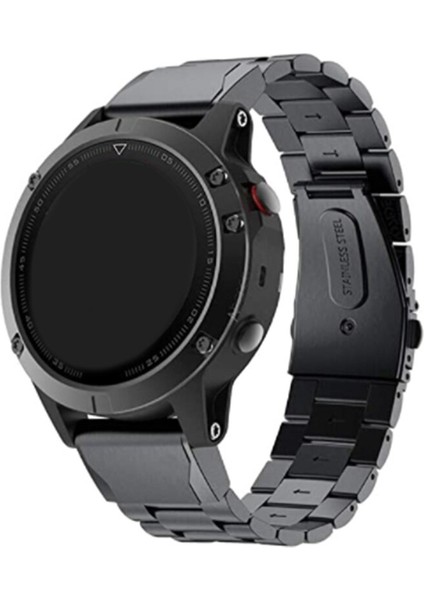 Garmin Fenix 5 Artı Watch Band Askı Izle Hızlı Yayın Paslanmaz Çelik Bilek Bandı Kayışı Siyah | Watch Bandss (Yurt Dışından)