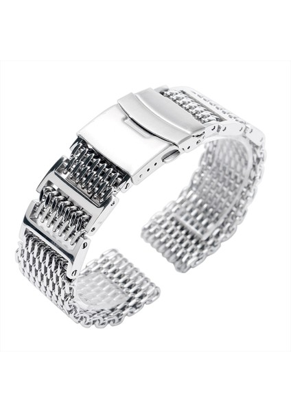 24MM Hq Shark Mesh Gümüş Paslanmaz Çelik Kordonlu Saati (Yurt Dışından) fiyatları