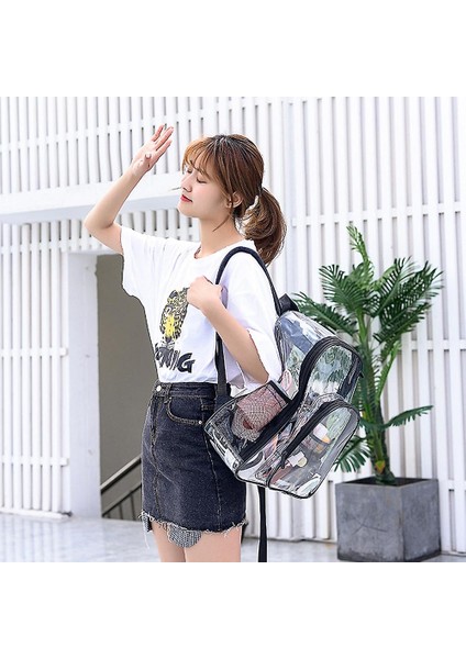 Pvc Büyük Kapasiteli Şeffaf Sırt Çantası (Renkli-4) (Yurt Dışından) fiyatları