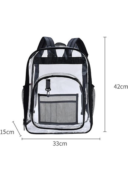 Pvc Büyük Kapasiteli Şeffaf Sırt Çantası (Renkli-4) (Yurt Dışından) modelleri
