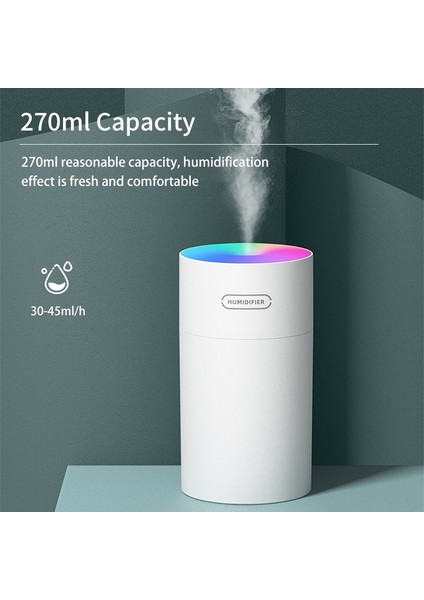 Ultrasonik Hava Nemlendirici Aromaterapi Difüzör Nemlendirici Ev Temel Aroma Yağı Difüzör USB Mist Maker Sisleyici | Nemlendiriciler Beyaz (Yurt Dışından) modelleri