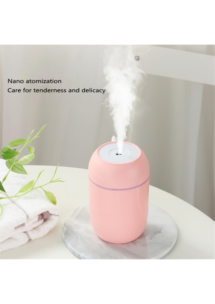 Three Beans Taşınabilir USB Hava Nemlendirici 260ML Ultrasonik Aroma Uçucu Yağ Difüzör Serin Mist Arıtma Aromaterapi Aromaterapi | Nemlendiriciler Pink (Yurt Dışından)