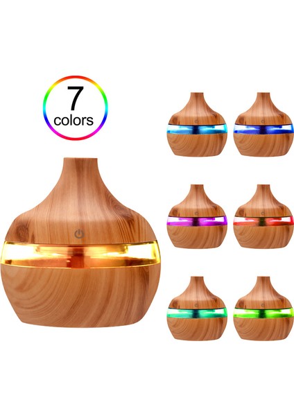 Hava Nemlendirici Ev Temel Aroma Yağı Difüzör Ultrasonik Ahşap Tahıl Mist Makinesi Akıllı Dokunuşlu USB Humidificador | Nemlendiriciler (Yurt Dışından) fırsatları