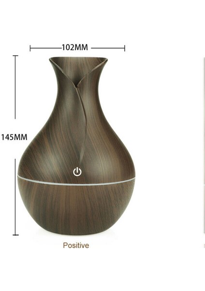 130 ml LED Esansiyel Yağ Difüzör Nemlendirici USB Aromaterapi Ahşap Tahıl Vazo Aroma Ev Için 7 Renk Işıkları LED Lamba Elektrik | Nemlendiriciler (Yurt Dışından) fırsatları