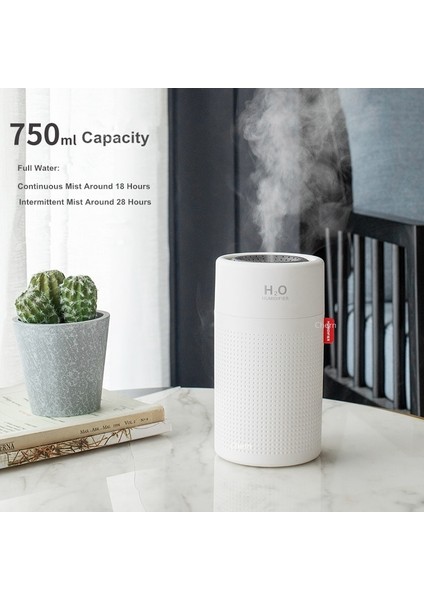 Büyük Kapasiteli 750 ml Nemlendirici Kablosuz Ultrasonik USB Şarj Edilebilir Aroma Difüzör Renk LED Mist Maker Oldukça Humidificador | Nemlendiriciler (Gri) (Yurt Dışından) modelleri
