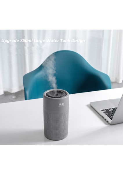 Büyük Kapasiteli 750 ml Nemlendirici Kablosuz Ultrasonik USB Şarj Edilebilir Aroma Difüzör Renk LED Mist Maker Oldukça Humidificador | Nemlendiriciler (Gri) (Yurt Dışından) fırsatları