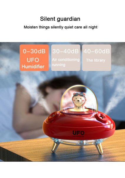 Taşınabilir Ufo Nemlendirici USB Kablosuz Ultrasonik Çift Sprey Aroma Yağı Difüzör Hava Humidificador Ev Için 7 Renk Işık | Nemlendiriciler (Yurt Dışından) fırsatları