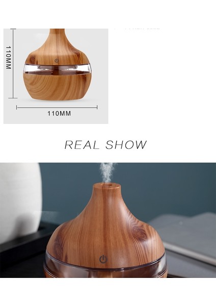 Elektrikli Hava Nemlendirici Uçucu Aroma Yağı Difüzör Ultrasonik Ahşap Tahıl Nemlendirici USB Mini Mist Maker LED Işık | Nemlendiriciler (Derin Ahşap Tahıl) (Yurt Dışından) fiyatları