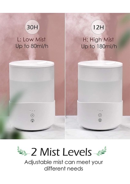 Elektrikli Aroma Nemlendirici Difüzör Yatak Odası Için 2.5l Nemlendirici Büyük Kapasiteli Ev Için Ev Serin Mist Maker 7 Renkli LED Işık | Nemlendiriciler (Yurt Dışından) fırsatları