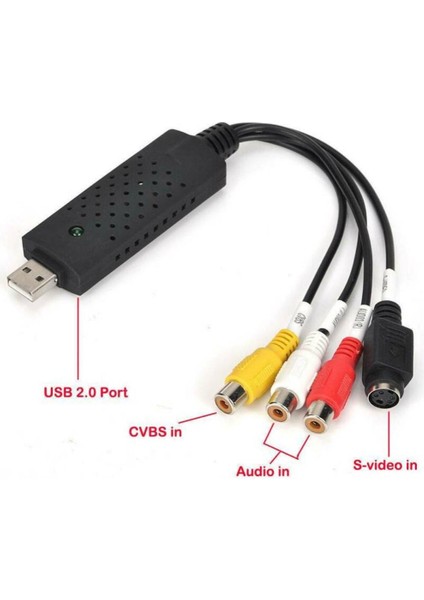 USB Vhs Bantlar Pc DVD Video Ses Dönüştürücü 3 Rca Hd Dvr Yakalama Kartı (Yurt Dışından)