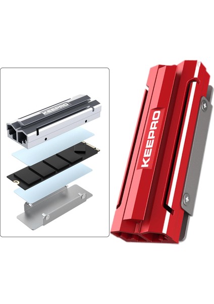 Alüminyum Soğutucular Soğutma Fin Cnc Işlemleri M.2 2280 SSD Sabit Sürücü Kırmızı (Yurt Dışından) fırsatları