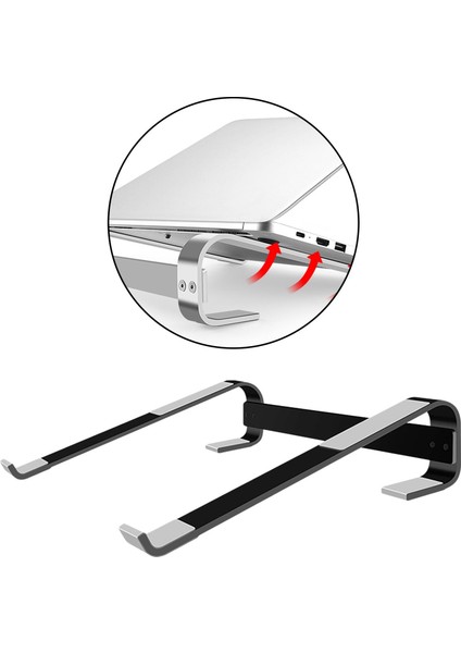 Laptop Standı Alüminyum Bilgisayar Yükseltici Dizüstü Bilgisayarlar Asansör 10-18 Inç Dizüstü - Siyah (Yurt Dışından) fiyatları