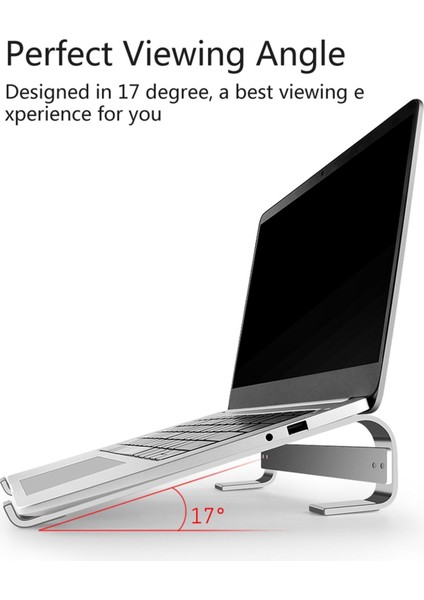 Laptop Standı Alüminyum Bilgisayar Yükseltici Dizüstü Bilgisayarlar Asansör 10-18 Inç Dizüstü - Siyah (Yurt Dışından) modelleri