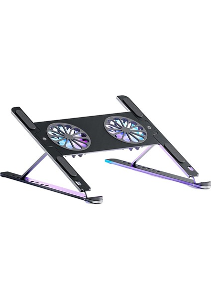 Laptop Standı Ile Çıkarılabilir Soğutma Soğutucu Tutucu Taban Braketi Pc Office Gri (Yurt Dışından)